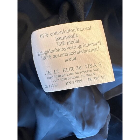 Laura Ashley Womens Cotton & Modal Velvet Blazer Jacket UK 12 US 8 - Picture 5 of 6